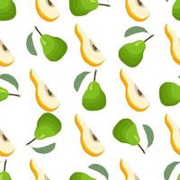 Illustration on theme big colored seamless pear vector