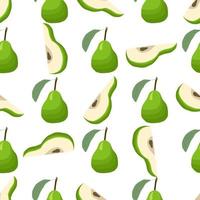 Illustration on theme big colored seamless pear vector