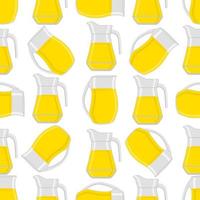 Illustration on theme big colored lemonade in glass jug vector