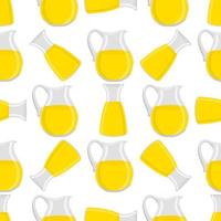 Illustration on theme big colored lemonade in glass jug vector