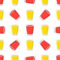 Illustration on theme big colored lemonade in glass cup vector