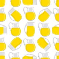 Illustration on theme big colored lemonade in glass jug vector