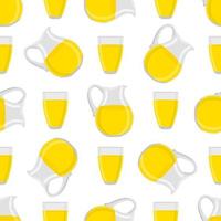 Illustration on theme colored lemonade in glass jug vector