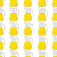 Illustration on theme big colored lemonade in glass jug vector