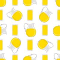 Illustration on theme colored lemonade in glass jug vector