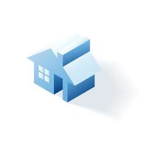 3D isometric home icon design. security concept. vector