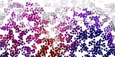 Light pink, red vector background with random forms.