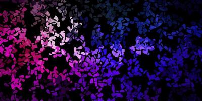 Dark pink, green vector backdrop with chaotic shapes.