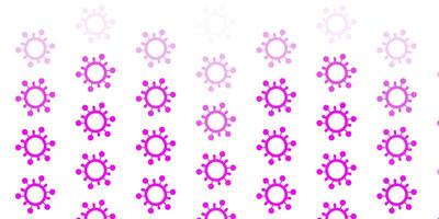 Light Purple vector pattern with coronavirus elements.