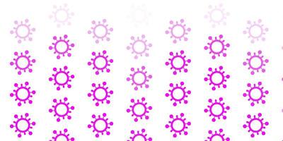 Light Purple vector pattern with coronavirus elements.