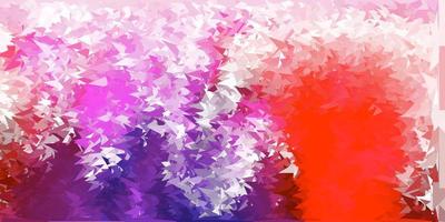 Dark pink, red vector triangle mosaic pattern.