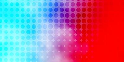 Light Blue, Red vector pattern with spheres.