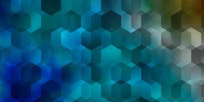 Light BLUE vector pattern with colorful hexagons.