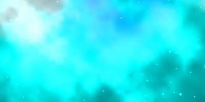 Light BLUE vector background with colorful stars.