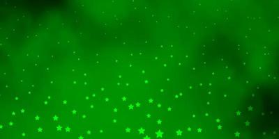 Dark Green, Red vector texture with beautiful stars.