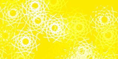 Light Yellow vector template with abstract forms.