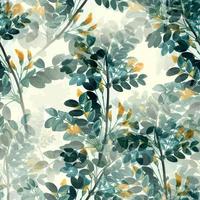 Yellow Floral Foliage Pattern vector