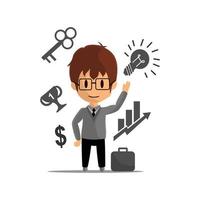 Business Success achievement Illustration Character Design vector