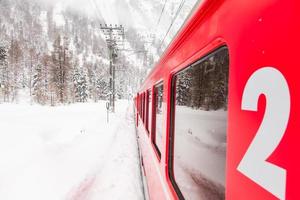 Train in the snow photo