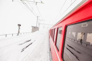 Train in the snow photo