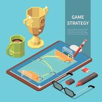 Sport Field Isometric Composition Vector Illustration