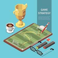 Sport Field Isometric Illustration Vector Illustration