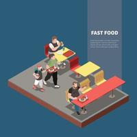 Gluttony Isometric Concept Vector Illustration