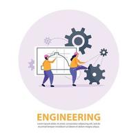 Ilustración de vector de ilustración de concepto de ingeniería