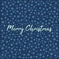 Christmas Greeting Card with Snowflakes and Lettering