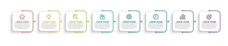 Business Concept With 8 Options or Steps vector