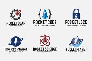 plantilla de diseño de logotipo de cohete vector