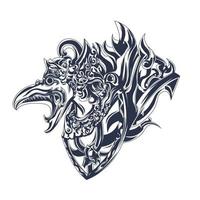 garuda balinese inking illustration artwork vector