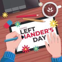 Happy Lefthanders Day Concept vector