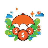 money illustration. Flat vector icon.