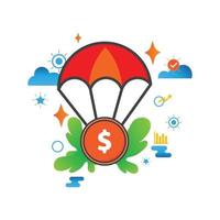 money illustration. Flat vector icon.