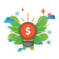 money illustration. Flat vector icon.