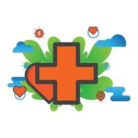 health illustration. Flat vector icon.