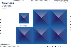 Cover design template set with abstract lines vector