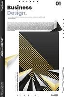 Cover design template set with abstract lines vector