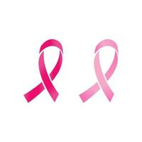 icono de cáncer de mama de cinta rosa vector