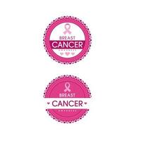 pink ribbon breast cancer icon vector