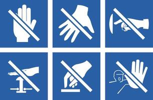 Please do not touch sign icon set vector