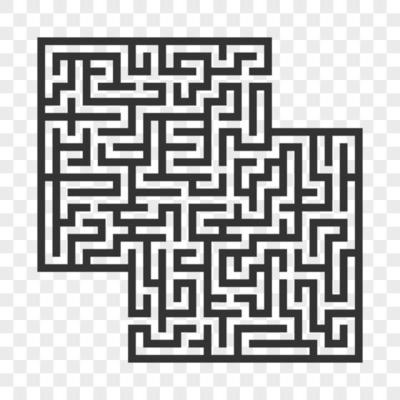 Abstract square maze. Game for kids. Puzzle for children.Labyrinth conundrum.