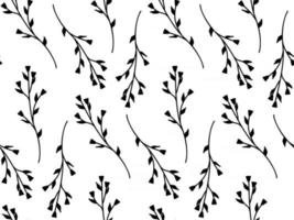 Seamless repeating pattern of flowers and plants.  wildflowers vector