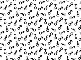 Seamless repeating pattern with male and female gender relations. vector