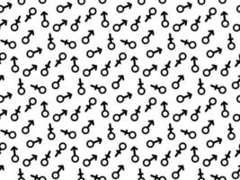 Seamless repeating pattern with male and female gender relations. vector