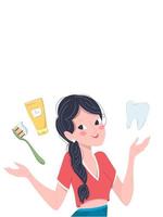 Oral hygiene poster. Vector design concept
