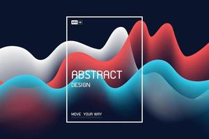 Abstract science color line tech design of texture artwork wavy. vector