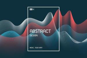 Abstract color line tech design of texture artwork wavy background.