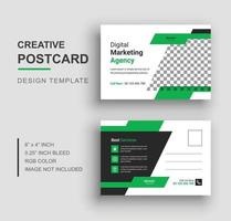 Postcard template, Business or corporate postcard design vector